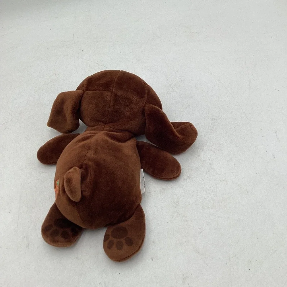 Brown Puppy Dog Plush Stuffed Animal Green Eyes Pepper Icon 9 Inch‎